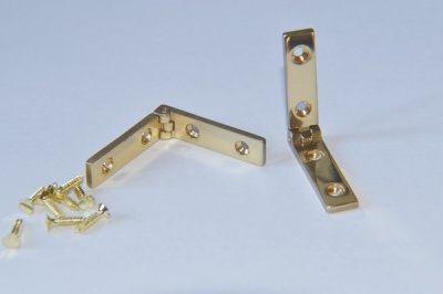 Solid Brass Strap Hinges with 95° Stop (pair)